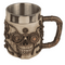 Bierkrug, Cyborg Skull, mit Edelstahleinsatz,