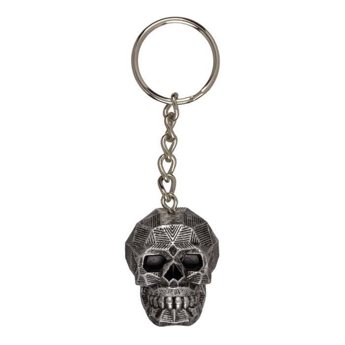 Metall-Schlüsselanhänger, Metallic Skull,