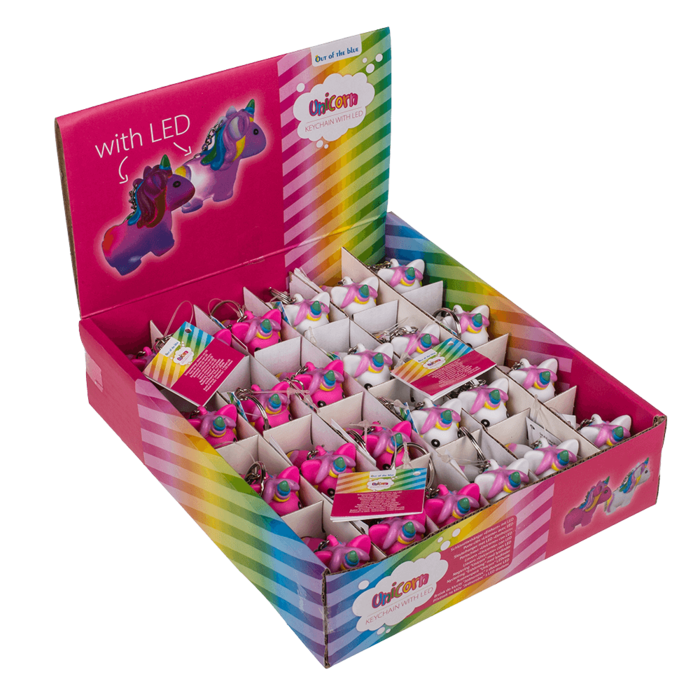 Metall-Schlüsselanhänger, Einhorn, mit LED