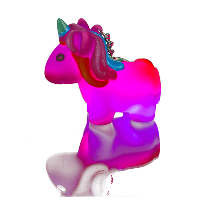 Metall-Schlüsselanhänger, Einhorn, mit LED