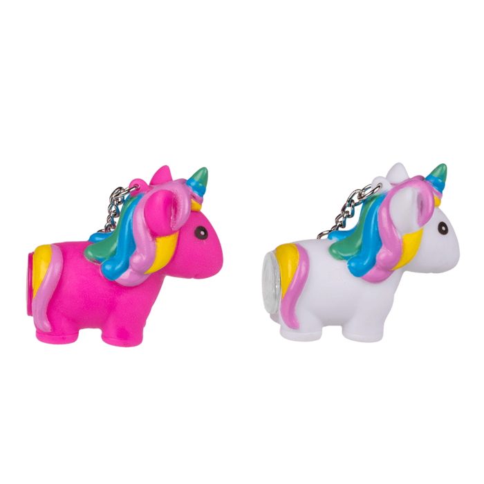 Metall-Schlüsselanhänger, Einhorn, mit LED