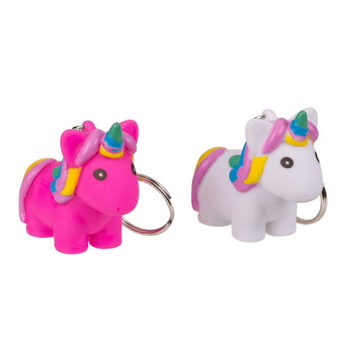 Metall-Schlüsselanhänger, Einhorn, mit LED