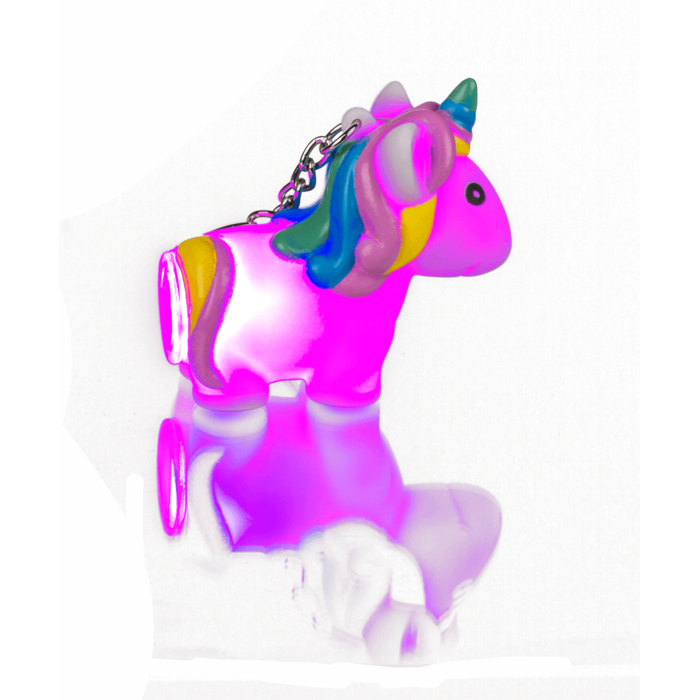 Metall-Schlüsselanhänger, Einhorn, mit LED