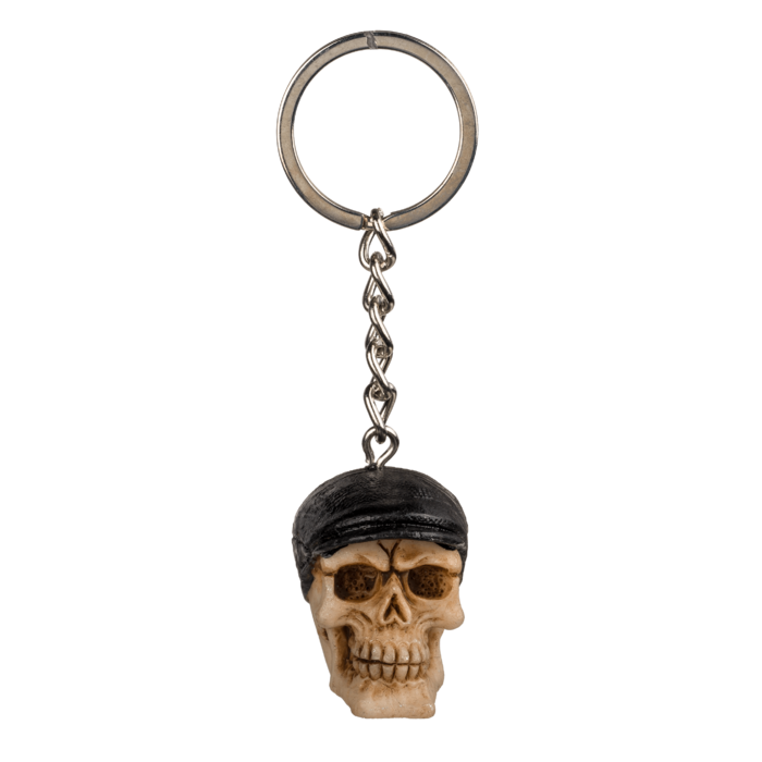 Metall-Schlüsselanhänger, Skull, ca. 4 cm,