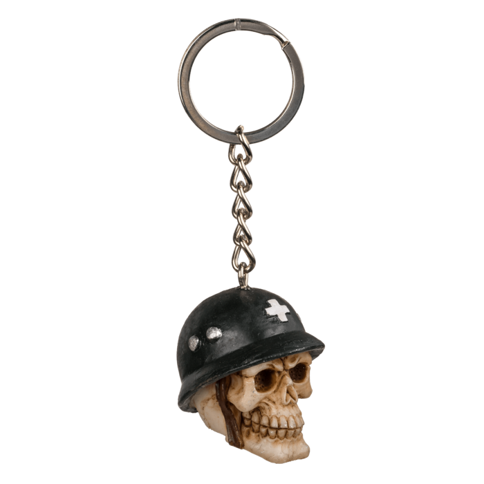 Metall-Schlüsselanhänger, Skull, ca. 4 cm,