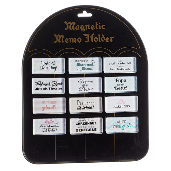 Magnet Sprüche, 12/s, ca.3x6cm