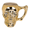 Becher, Totenkopf mit Kristallsteinen,