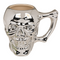 Becher, Totenkopf mit Kristallsteinen,