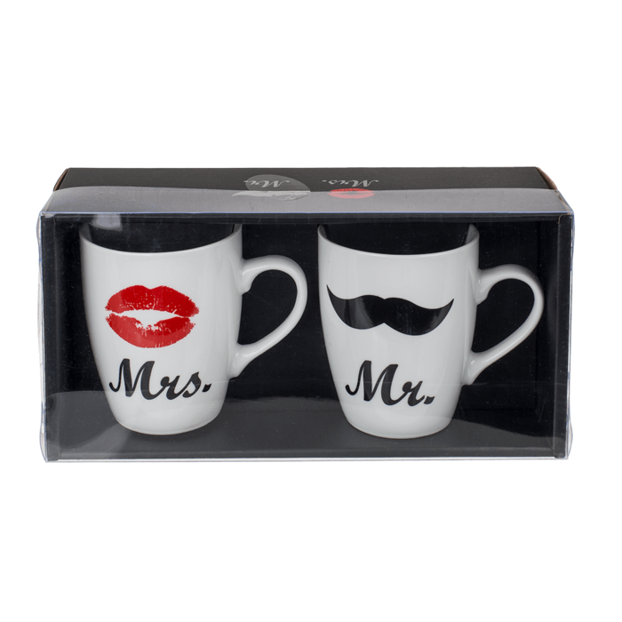 New Bone China-Becher, Mr. & Mrs.,