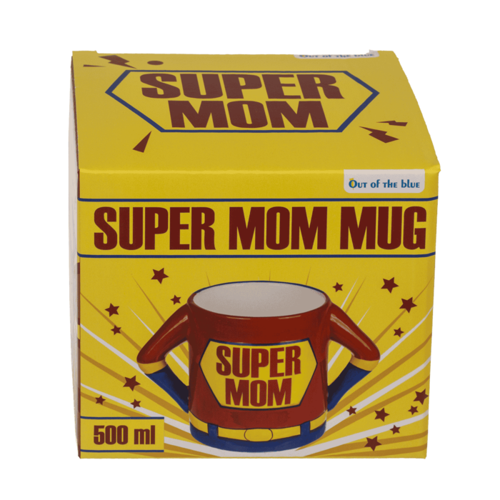 Becher, Super Mom, aus Steingut,