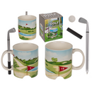Becher, Golfplatz, mit Kugelschreiber