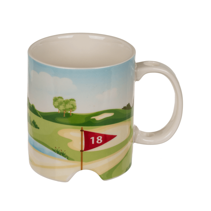 Becher, Golfplatz, mit Kugelschreiber