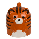Becher, Tiger, verkehrt herum, ca 12 x 14 cm,
