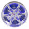 Wanduhr, Felge, mit blauer LED, D: ca. 27 cm,