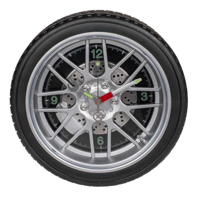 Wanduhr, Reifen, mit 16 LED, D: ca. 35 cm,