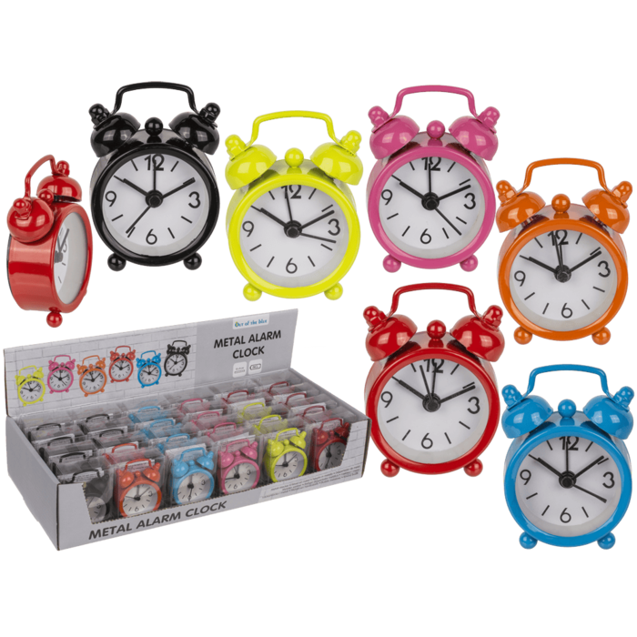 Metall-Wecker, Colours (inkl. Batterie)