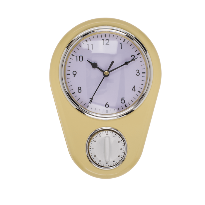 Wanduhr, Kitchen mit Kurzzeitwecker, ca. 22,5 cm,