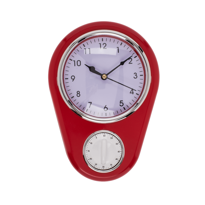Wanduhr, Kitchen mit Kurzzeitwecker, ca. 22,5 cm,