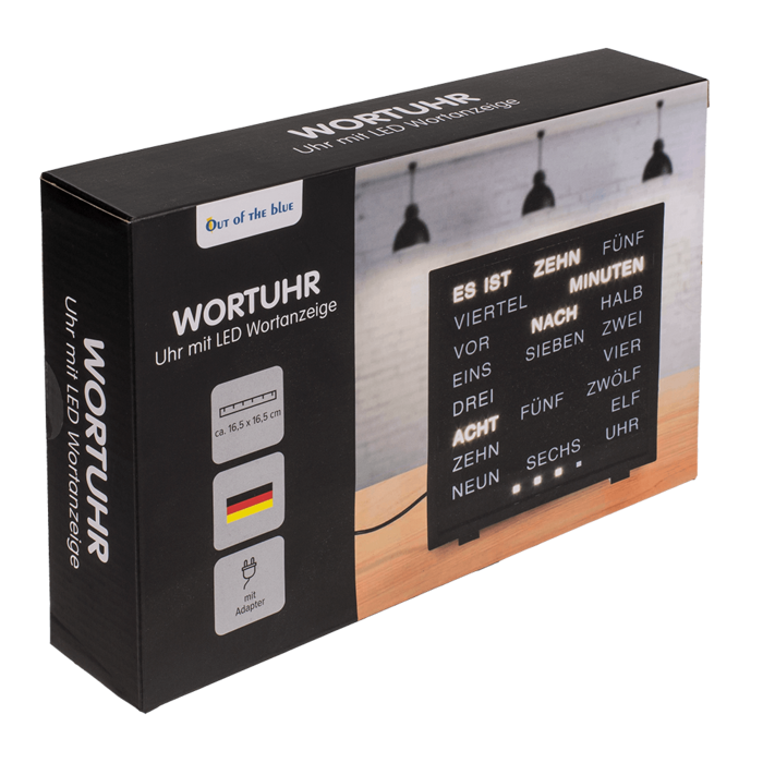 Uhr mit deutscher Wort-Anzeige,