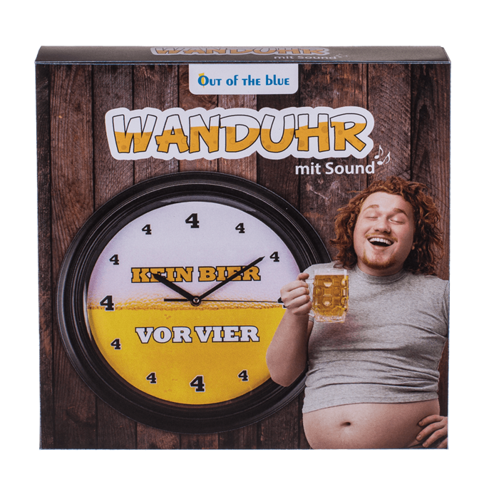 Wanduhr mit Sound, Kein Bier vor 4, D: ca. 32 cm,