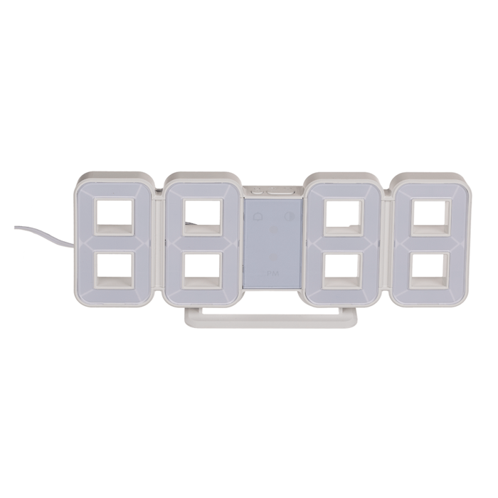 LED-Digitaluhr mit Alarmfunktion, Datums- &