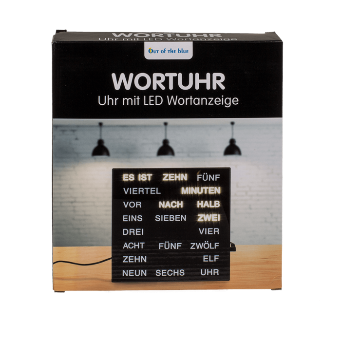 Uhr mit deutscher Wort-Anzeige,