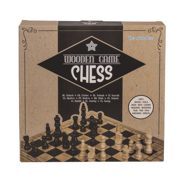 Holz-Brettspiel, Schach, ca. 28,5 x 28,5 cm,
