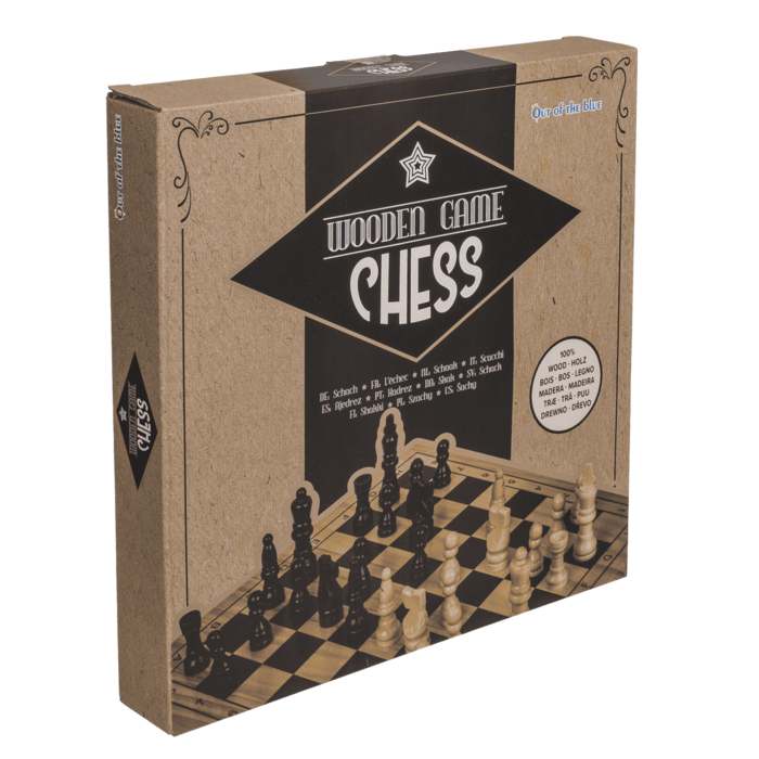 Holz-Brettspiel, Schach, ca. 28,5 x 28,5 cm,
