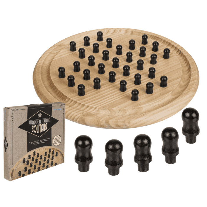 Holz-Brettspiel, Solitaire, D: ca. 28,5,