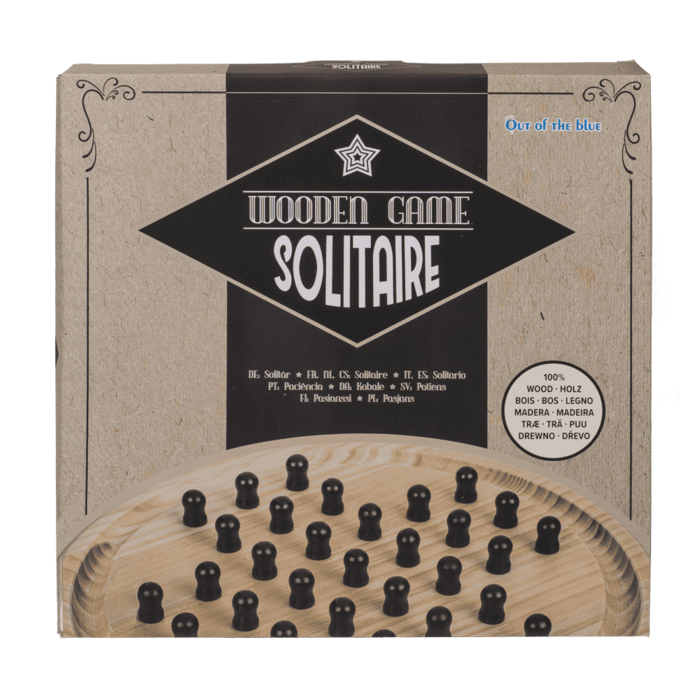 Holz-Brettspiel, Solitaire, D: ca. 28,5,