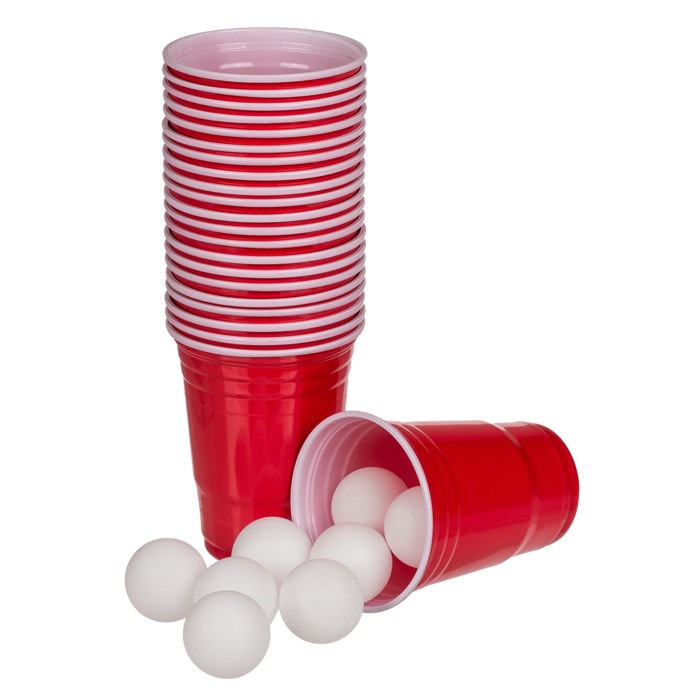 Trinkspiel, Beer Pong, mit 15 Bällen &
