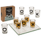 Glas-Trinkspiel, Tic Tac Toe, mit 9 Gläsern,