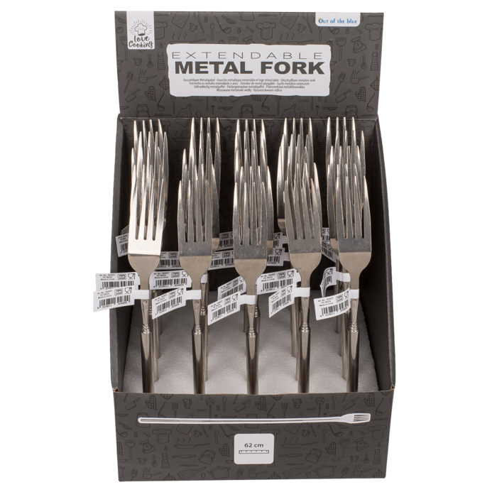 Ausziehbare Metallgabel, 62 cm,