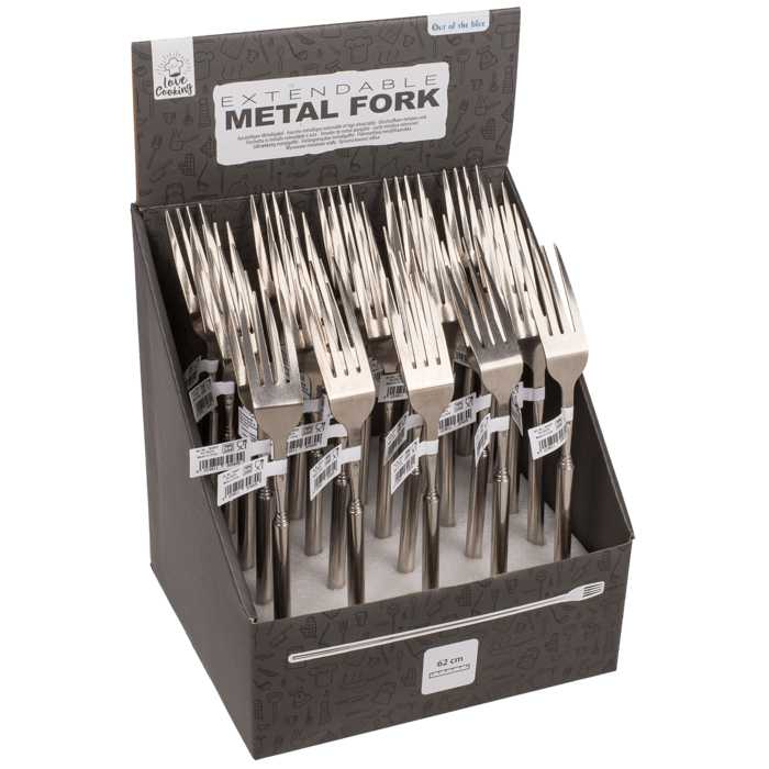 Ausziehbare Metallgabel, 62 cm,