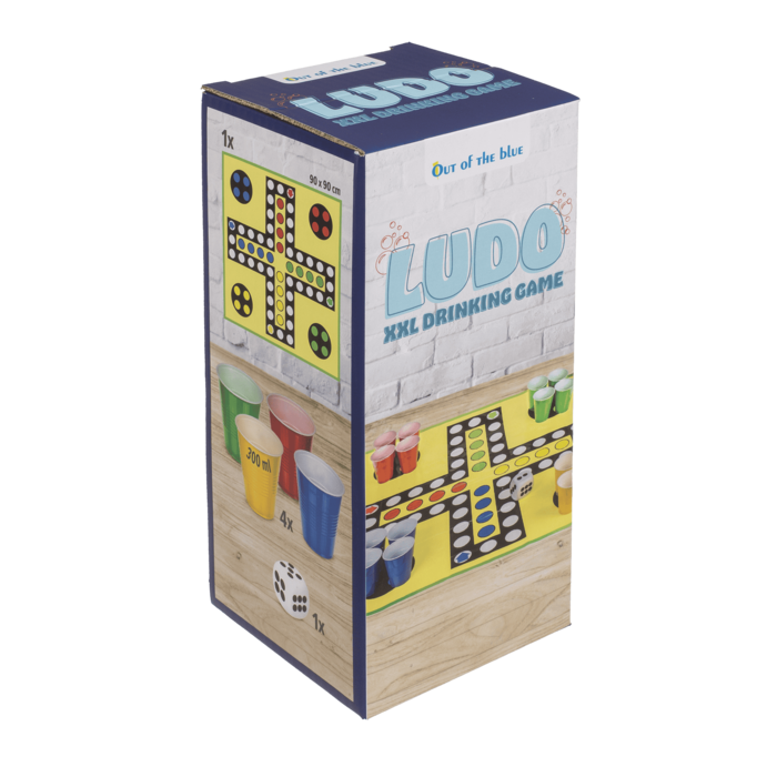 XXL-Trinkspiel, Ludo, mit 16 Trinkbechern,