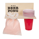 Beer Pong m. Holz-Ablage, inkl. 12 Becher und