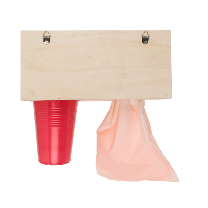 Beer Pong m. Holz-Ablage, inkl. 12 Becher und