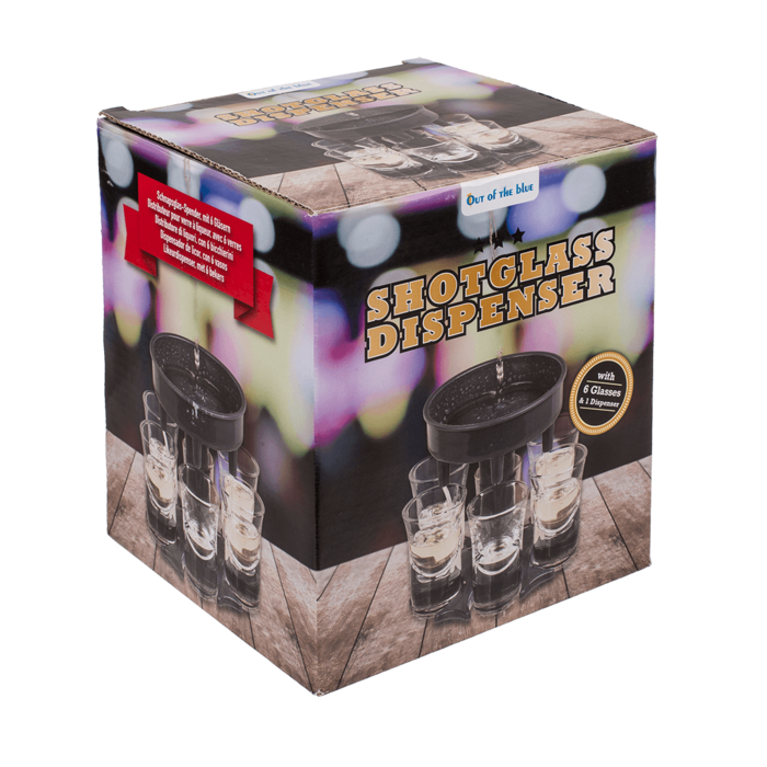 Schnapsglas-Spender, mit 6 Gläsern,