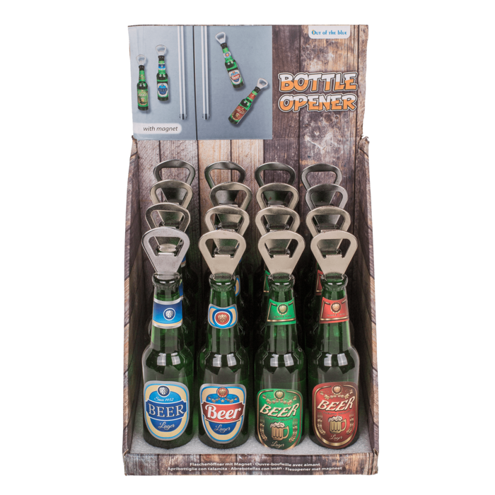Metall-Flaschenöffner mit Magnet, Bierflasche,