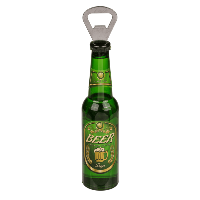 Metall-Flaschenöffner mit Magnet, Bierflasche,