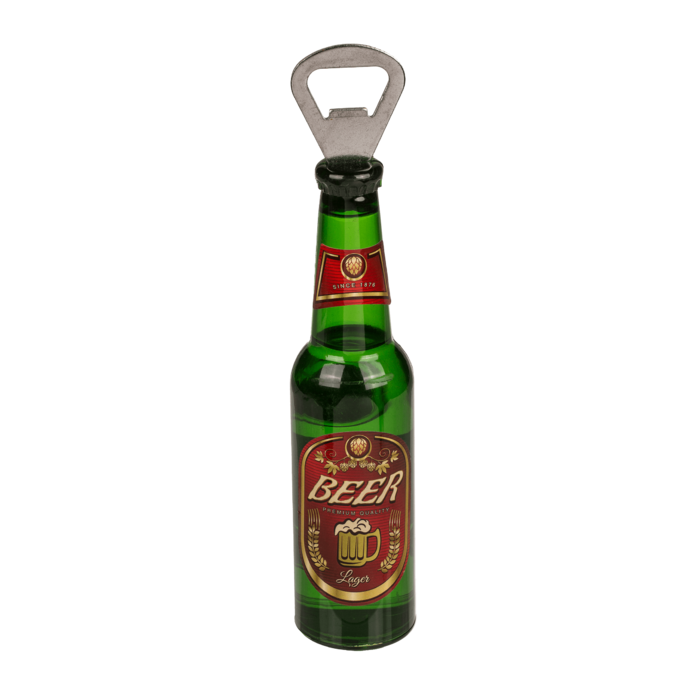 Metall-Flaschenöffner mit Magnet, Bierflasche,