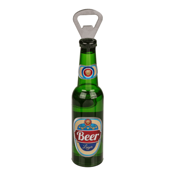 Metall-Flaschenöffner mit Magnet, Bierflasche,