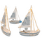 Holz-Segelschiff mit 13 warmweißen LED,