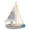 Holz-Segelschiff mit 13 warmweißen LED,