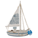 Holz-Segelschiff mit 13 warmweißen LED,