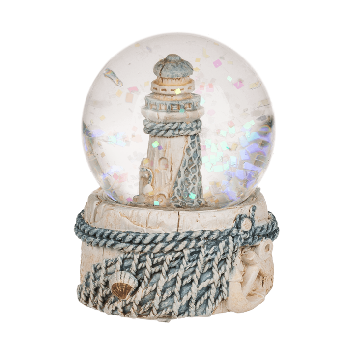 Glitterkugel, Maritim, auf Sockel