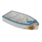 Holz-Boot mit maritimer Deko, ca. 42 x 19,5 cm