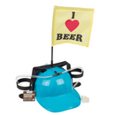Trinkhelm, I Love Beer mit Fahne,