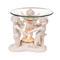 Aromalampe mit Glasschale, Drei stehende Engel,