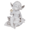 Sitzender Engel mit Perle auf Blume,